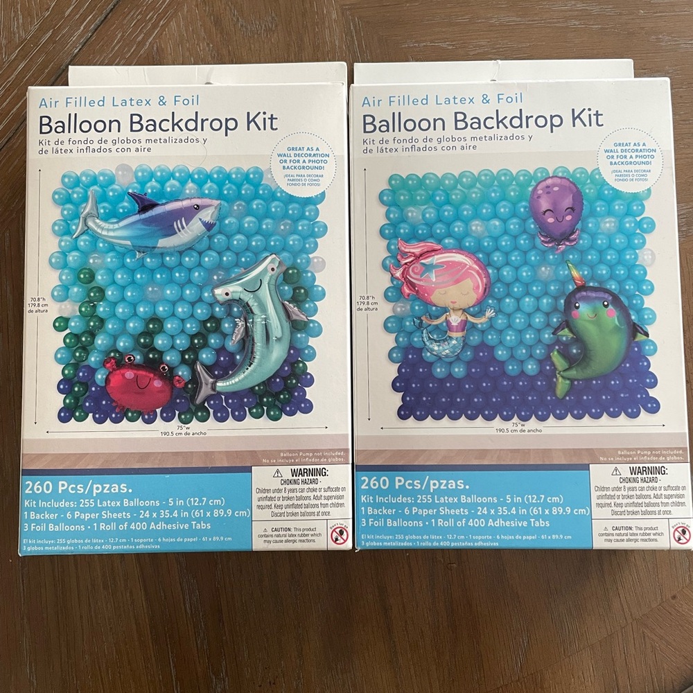 Balloon Backdrop Kits From Party City - Beach/Ocean Themed